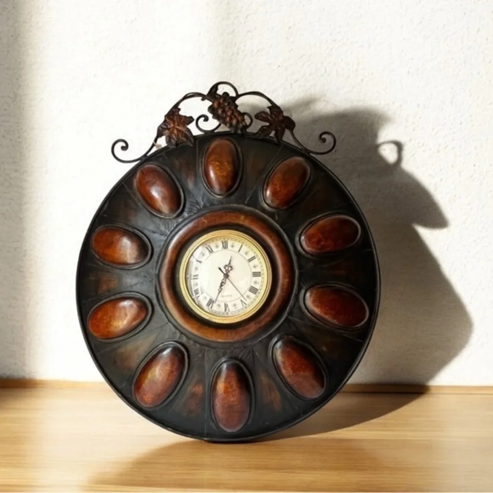 Elegant Brown metal Wall Clock